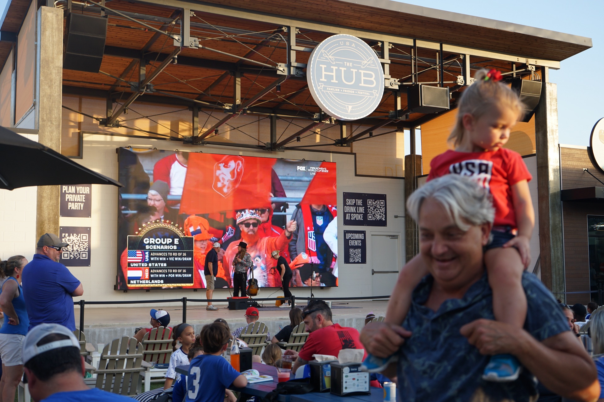 FIFA Women's World Cup 2023 watch party at The HUB — packed Jumbotron crowd
